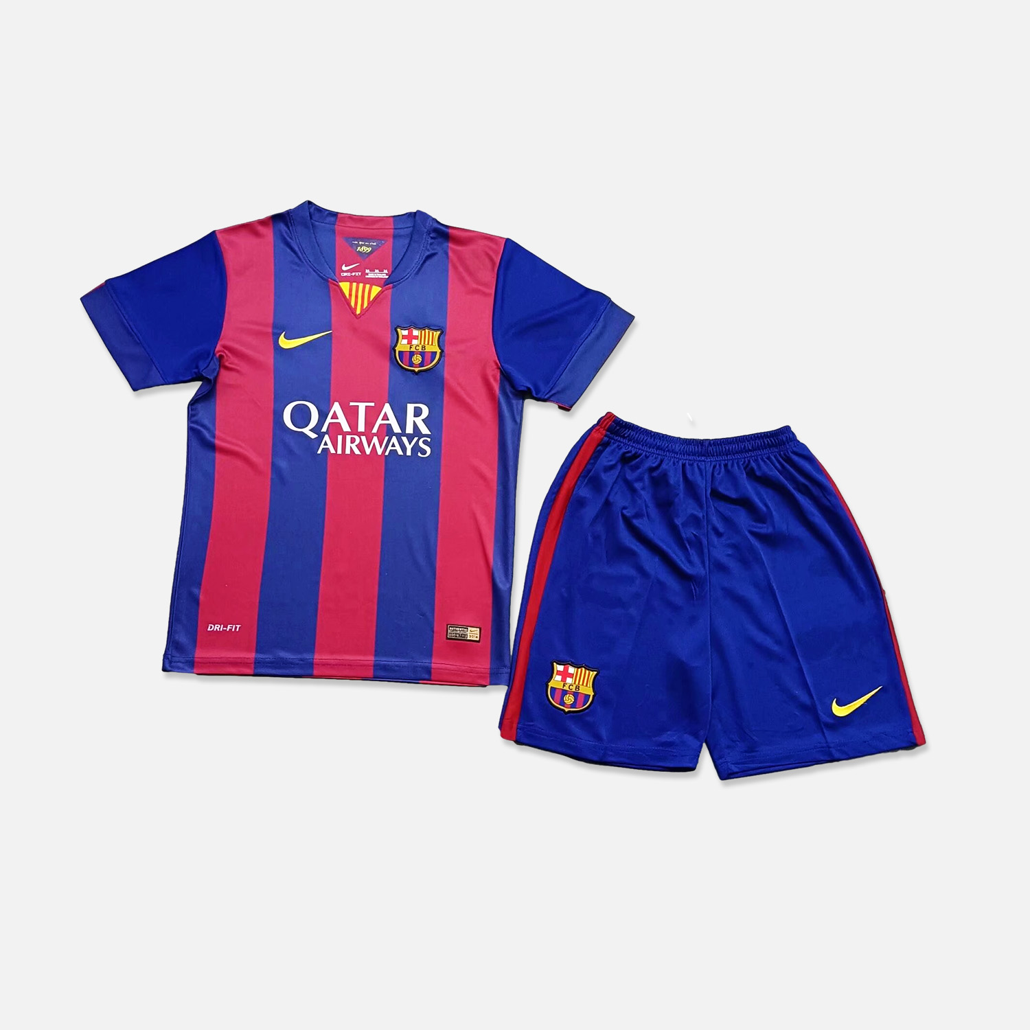 Retro Barcelona 14-15 Home Stadium Kids Kit